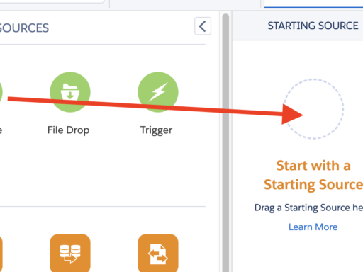 Drag "Schedule" to the Starting Source column